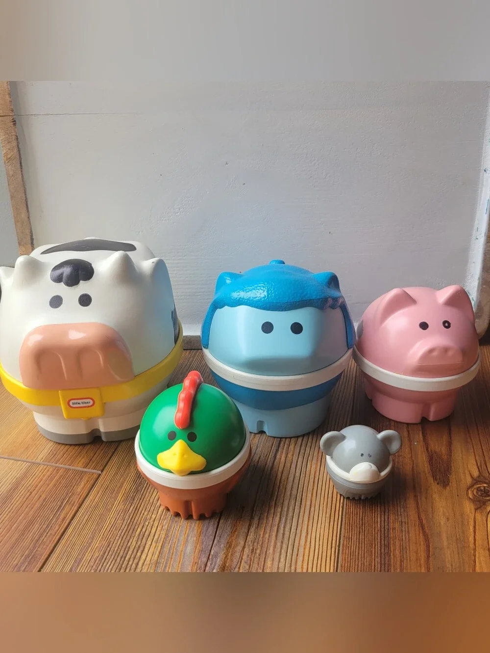 Vintage 90s Little Tikes Nesting Farm Animals